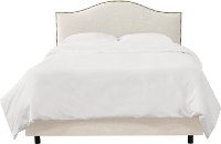 910NBBED-BRLNNTLC Cream Nailhead Trim Twin Upholstered Bed-2