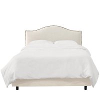 912NBBED-BRLNNTLC Cream Nailhead Trim Queen Upholstered Bed-3