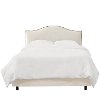 Cream Nailhead Trim California King Upholstered Bed-2