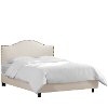 Cream Nailhead Trim California King Upholstered Bed-3