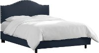 910NBBED-PWLNNNV Navy Nailhead Trim Twin Upholstered Bed-4