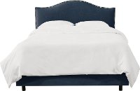 912NBBED-PWLNNNV Navy Nailhead Trim Queen Upholstered Bed-3