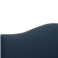 912NBBED-PWLNNNV Navy Nailhead Trim Queen Upholstered Bed-4