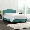 911NBBED-PWLNNLGN Turquoise Nailhead Trim Upholstered Full Size Bed