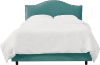 912NBBED-PWLNNLGN Turquoise Nailhead Trim Queen Upholstered Bed-3