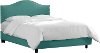 913NBBED-PWLNNLGN Turquoise Nailhead Trim King Size Upholstered Bed