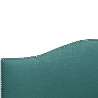 914NBBED-PQLNNLGN Turquoise Nailhead Trim California King Upholstered Bed-2