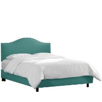 914NBBED-PQLNNLGN Turquoise Nailhead Trim California King Upholstered Bed-4
