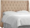 120NB-BRVLVPRL Cream Tufted Wingback Twin Upholstered Headboard