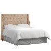 120NB-BRVLVPRL Cream Tufted Wingback Twin Upholstered Headboard-2
