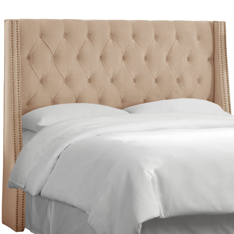 Cream Tufted Wingback Queen Upholstered Headboard Rc Willey Cream Tufted Wingback Queen Upholstered Headboard Rc Willey Furniture