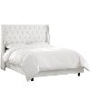 120NBBED-PWVLVWHT White Tufted Wingback Twin Upholstered Bed-2