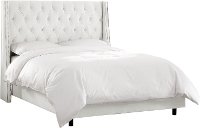 123NBBED-PWVLVWHT White Tufted Wingback King Size Upholstered Bed-2
