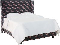 431BEDPPNVOGA Navy Wingback Full Size Upholstered Bed-3