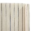 430BEDFRTGLC Cream Striped Wingback Twin Upholstered Bed-3