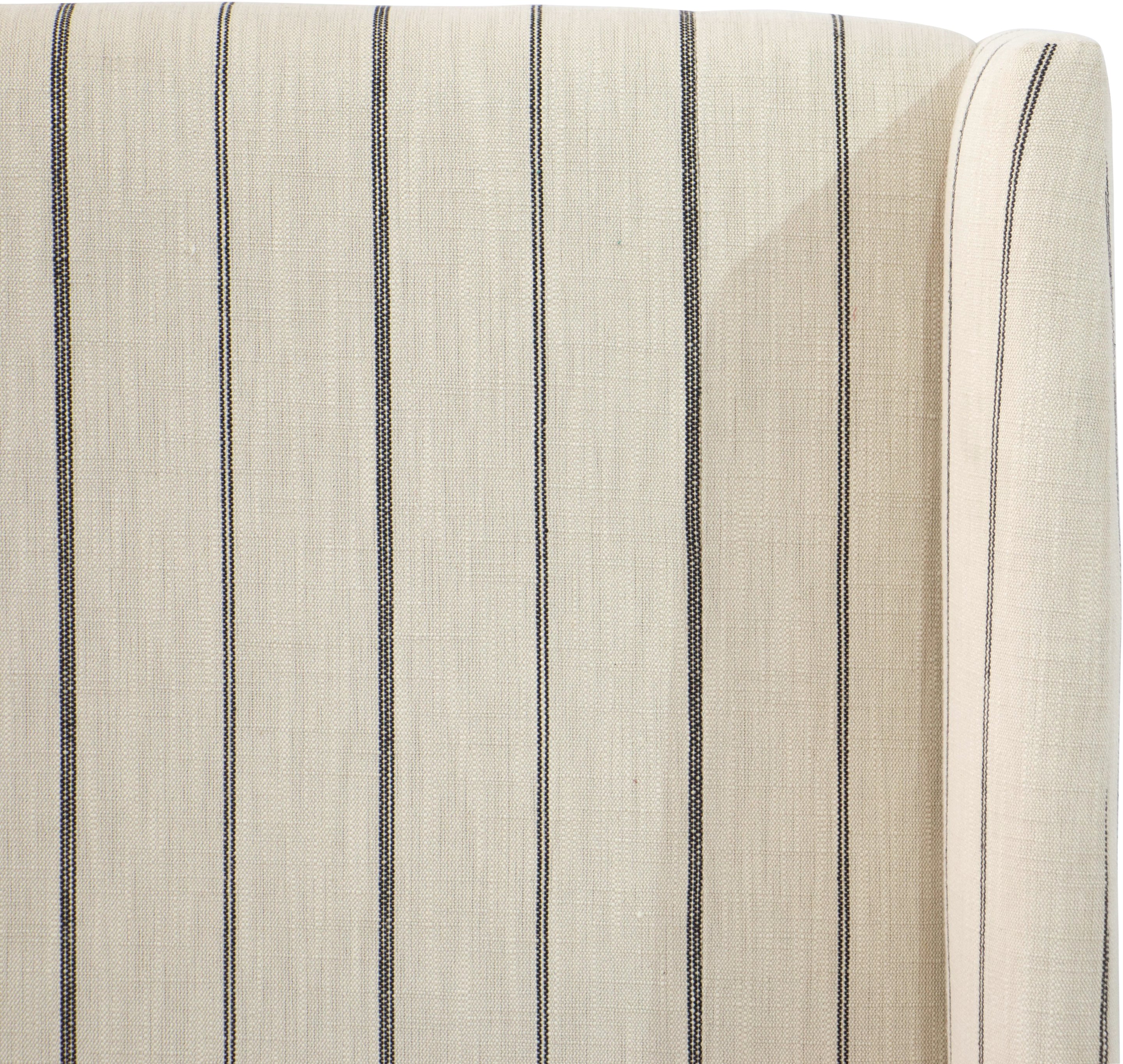 432BEDFRTGLC Cream Striped Wingback Queen Upholstered Bed-2