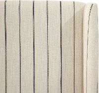 432BEDFRTGLC Cream Striped Wingback Queen Upholstered Bed-2