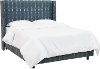 430BEDBLIND Indigo Dyed Wingback Twin Upholstered Bed