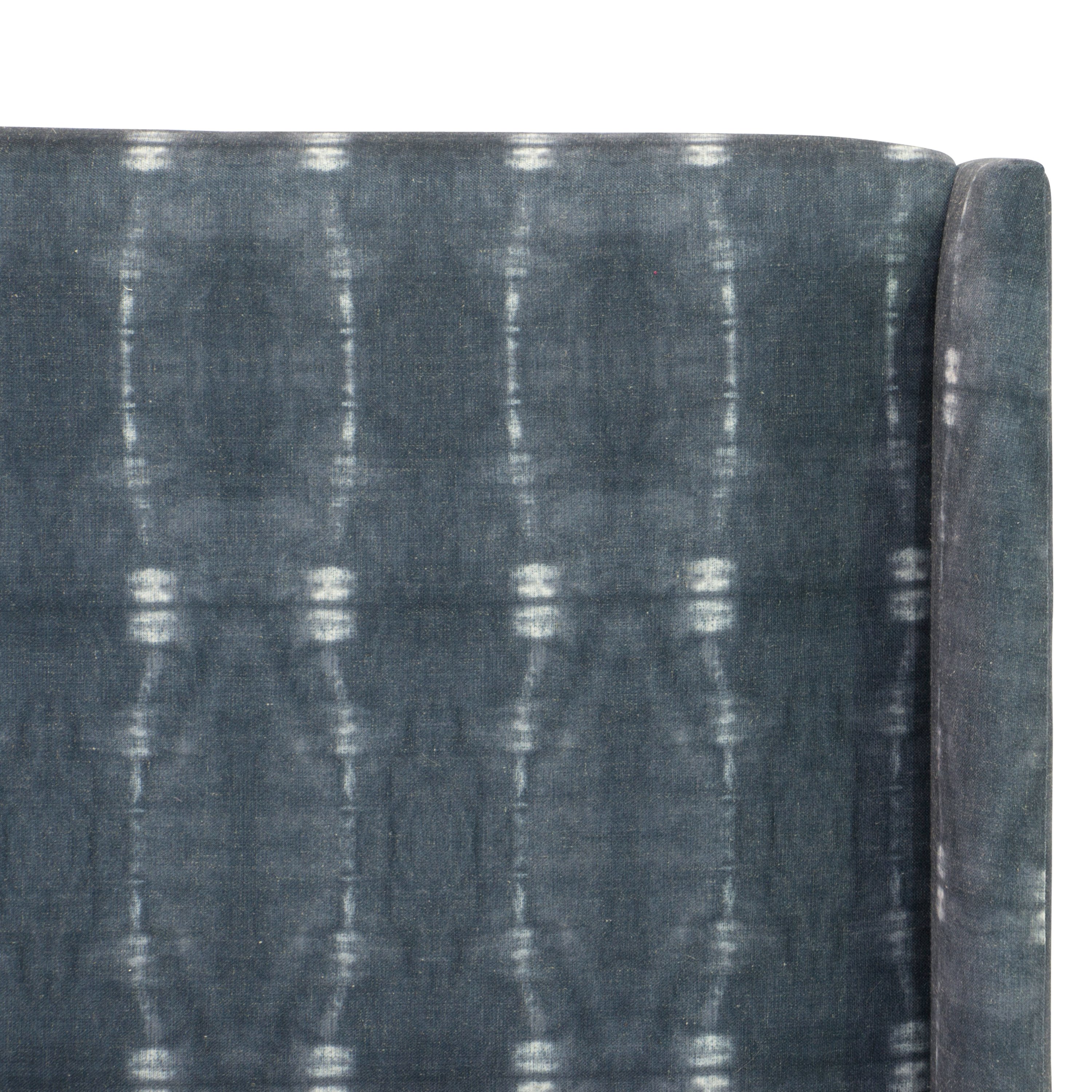 432BEDBLIND Indigo Dyed Wingback Queen Upholstered Bed-2