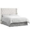 120NB-PWVLVWHT White Tufted Wingback Twin Upholstered Headboard-3