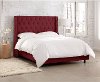 120NBBED-PWVLVBR Berry Tufted Wingback Twin Upholstered Bed
