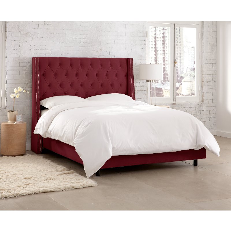 Berry Tufted Wingback Twin Upholstered Bed Rc Willey Furniture