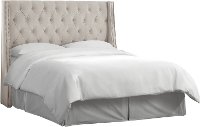120NB-PWVLVLGHGR Gray Tufted Wingback Twin Upholstered Headboard-2