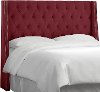 120NB-PWVLVBR Berry Tufted Wingback Twin Upholstered Headboard