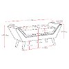 Beige Fabric Bench with Nailhead Trim-1