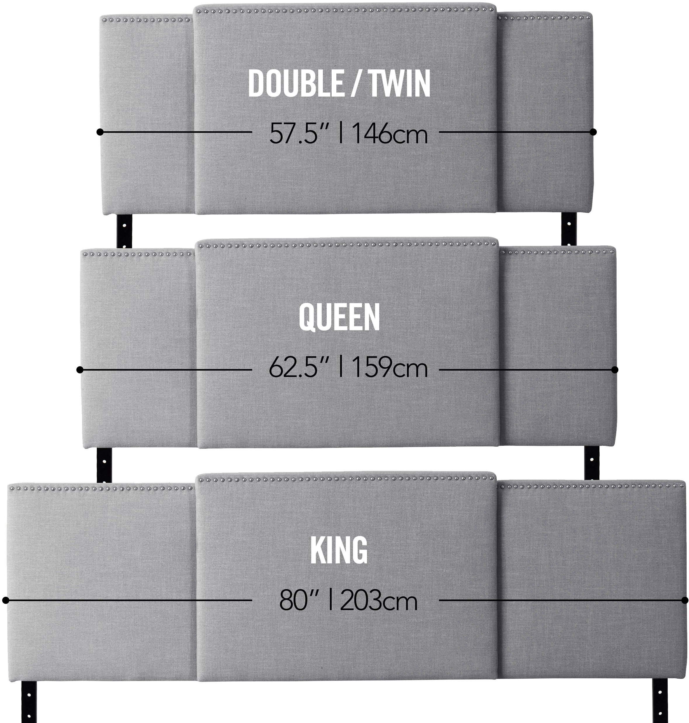 Gray Expandable Full Size, Queen, King Size Headboard-4