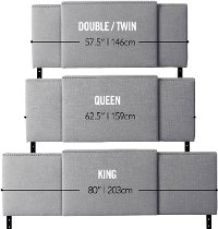Gray Expandable Full Size, Queen, King Size Headboard-4