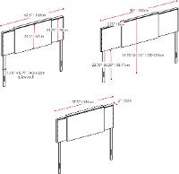 Gray Expandable Full Size, Queen, King Size Headboard-6