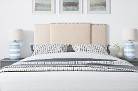 Cream Expandable Full Size, Queen, King Size Headboard