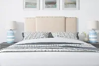 Cream Expandable Full Size, Queen, King Size Headboard