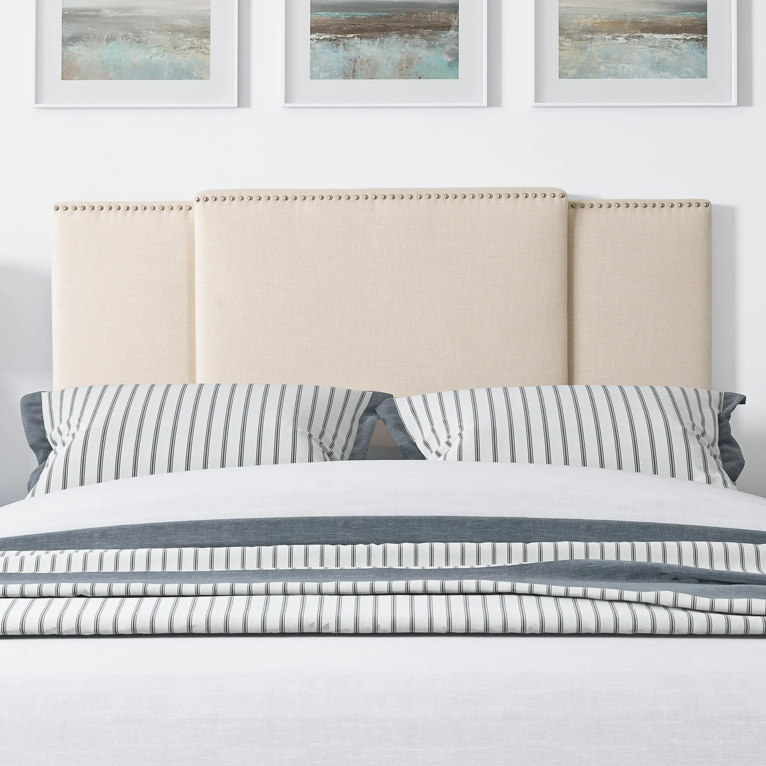Cream Expandable Full Size, Queen, King Size Headboard-6