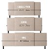 Beige Expandable Full Size, Queen, King Size Headboard-3