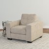 Beige Chenille Fabric Arm Chair - Club-2