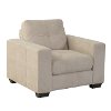 Beige Chenille Fabric Arm Chair - Club-3