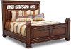 Rustic Traditional Dark Brown Queen Size Bed - Aspen