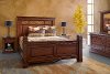 Clearance Rustic Traditional Brown 4 Piece Queen Bedroom Set - Aspen