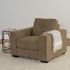 Brown Chenille Fabric Arm Chair - Club-1