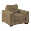 Brown Chenille Fabric Arm Chair - Club-2