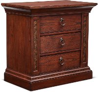 Rustic Traditional Dark Brown Nightstand - Aspen