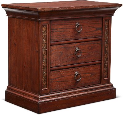 Rustic Traditional Dark Brown Nightstand - Aspen