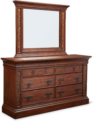 Rustic Traditional Dark Brown Dresser - Aspen