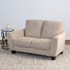 Casual Contemporary Beige Loveseat - Jazz-2