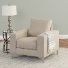 Beige Chenille Armchair - Cory
