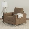 Brown Chenille Armchair - Cory