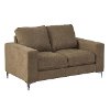Brown Chenille Loveseat - Cory-2