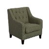 Greenish-Gray Linen Diamond Tufted Accent Chair - Dana-2